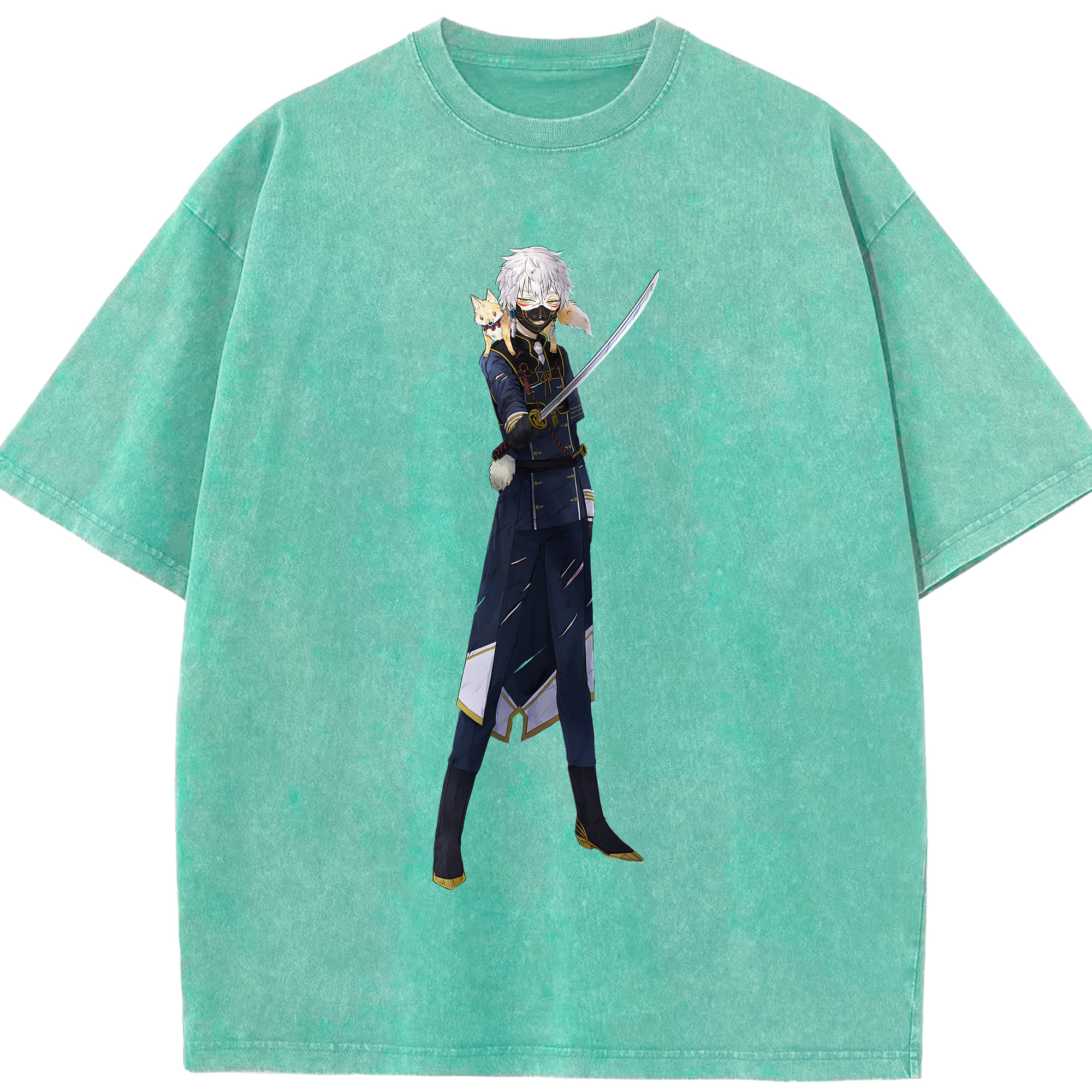 （画像用） 刀剣乱舞 Touken Ranbu 綿100% ヴィンテージ風 半袖Tシャツ（フロントプリント）